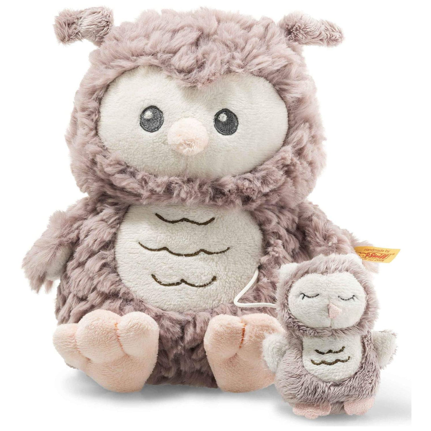 Steiff Soft Cuddly Friends Ollie Owl Music Box - Rose Brown