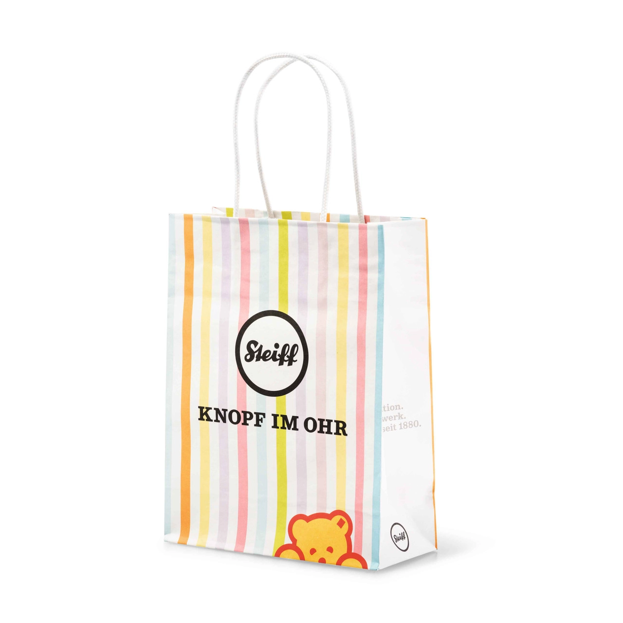Steiff Soft Cuddly Friends Honey Teddy bear, Grey, 18cm Free Steiff Carrier Bag - Image 5
