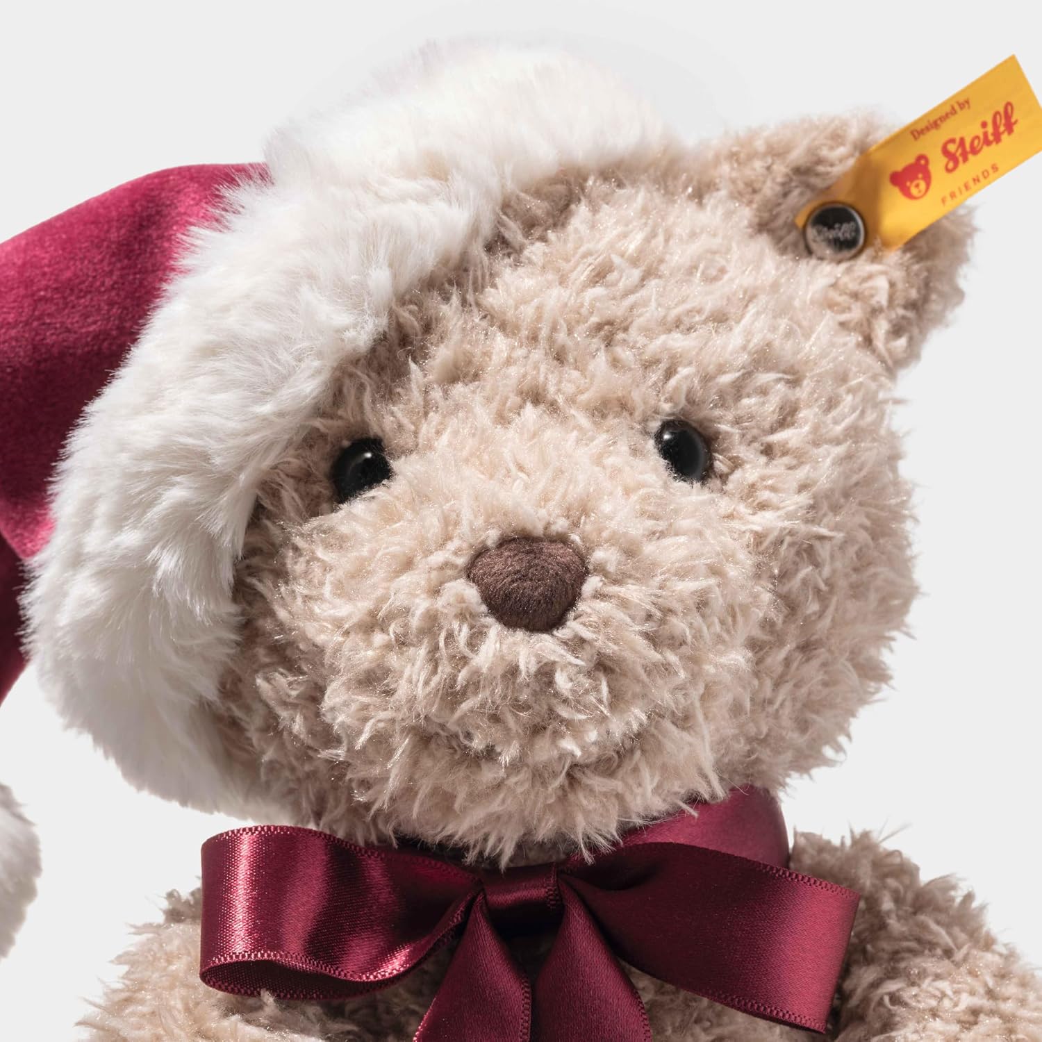 Steiff Cuddly Toy Jimmy Teddy Bear Christmas, Cute Stuffed Toy with Plastic Eyes, Children, Boys & Girls, Friends, 30 cm, Beige, 114267 - Image 3