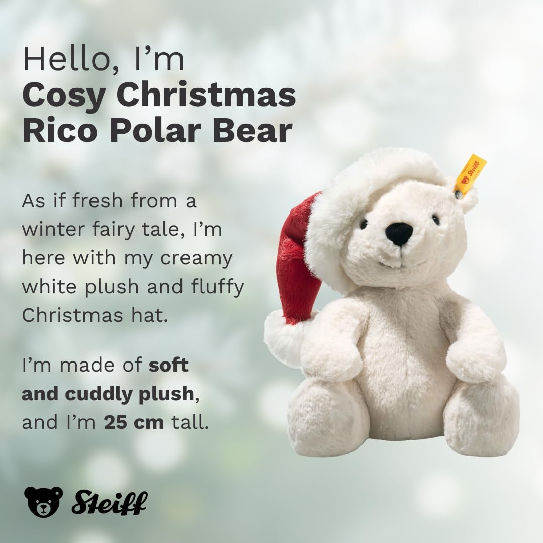 Steiff cuddly toy cosy Christmas Rico Polar Bear Free steiff Bag Worth £5 - Image 3